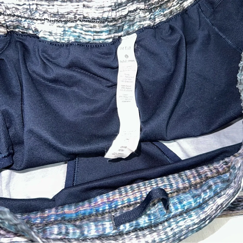 lululemon athletica Blue Gray Multicolor Athletic Shorts